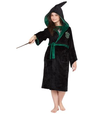 Big Girls Hogwarts Castle Houses Crest Fleece Robe Pajama Bathrobe