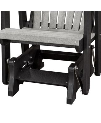 Fan Back Glider Made in the USA- Light Gray, Black