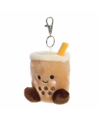 Mini Milky Tea Boba Palm Pals Adorable Clip-On Brown 4"