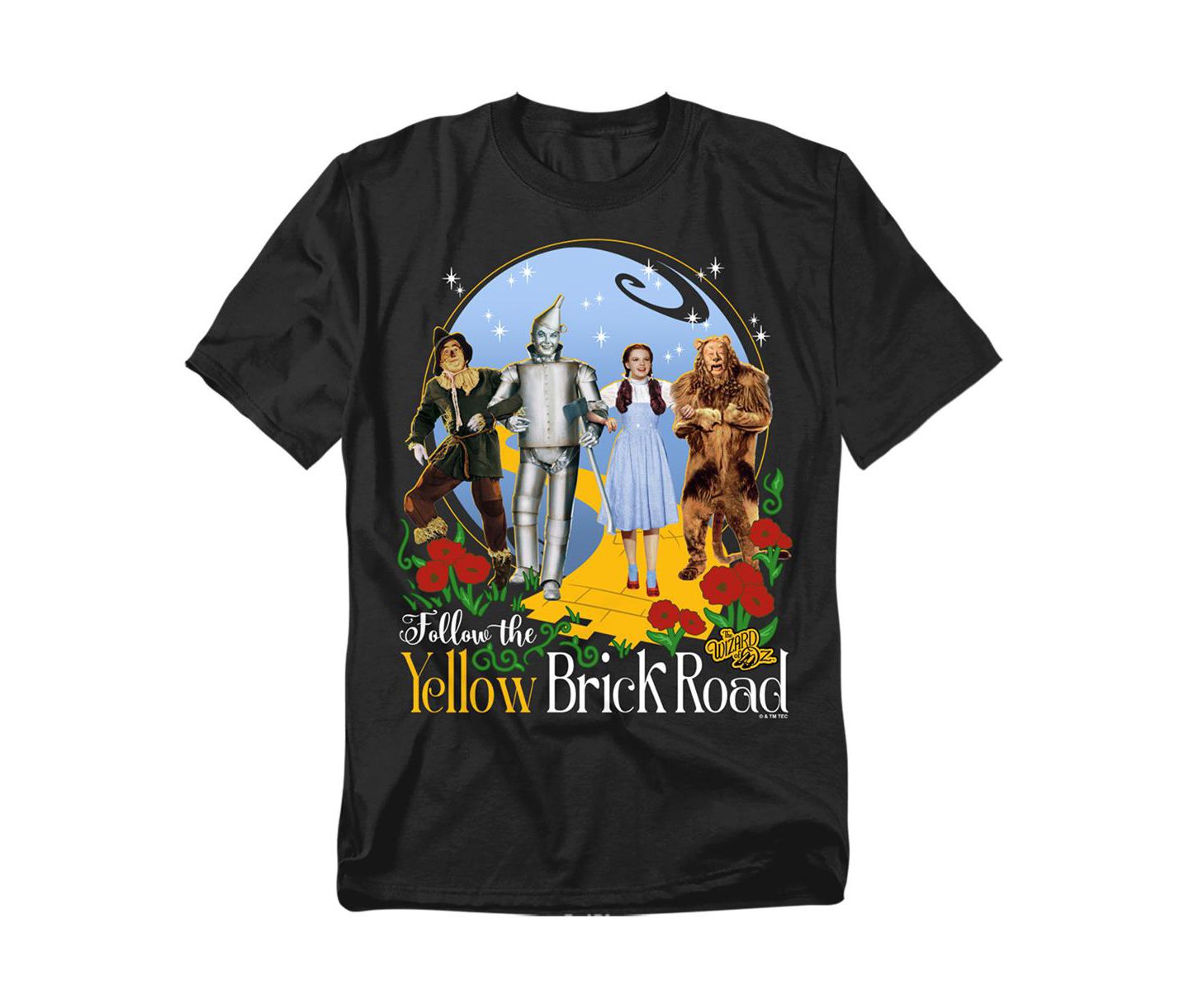 Мужская футболка Wizard Of Oz Big & Tall The Yellow Brick Road, цвет: Чёрный — фото 1