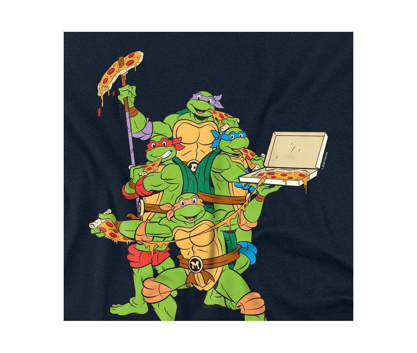 Мужская футболка Teenage Mutant Ninja Turtles Tmnt Pizza Party, цвет: Тёмно-синий — фото 3