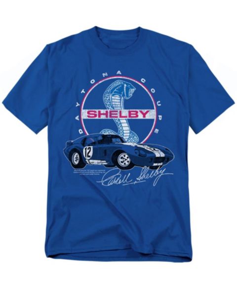 Мужская футболка Shelby Cobra Big & Tall Carroll Shelby Daytona Coupe Circle Logo, цвет: Королевский синий