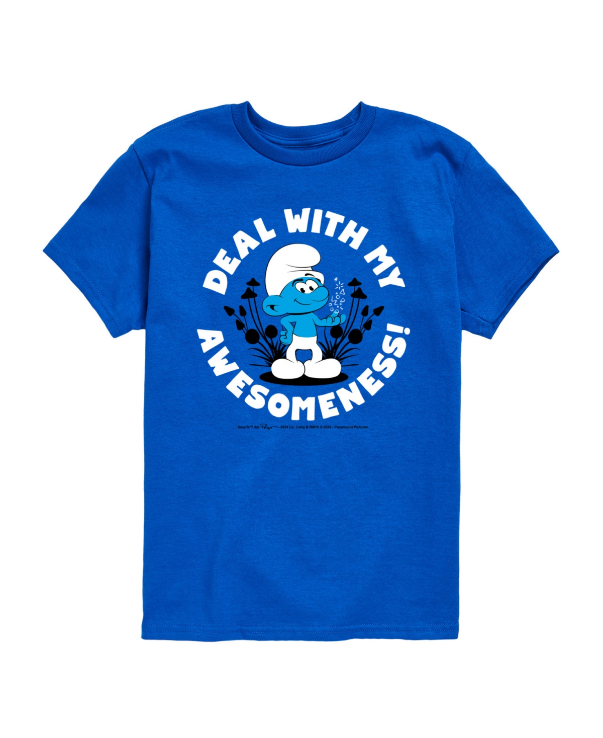 Smurfs Big Boys Awesomeness Graphic T-shirt In Blue