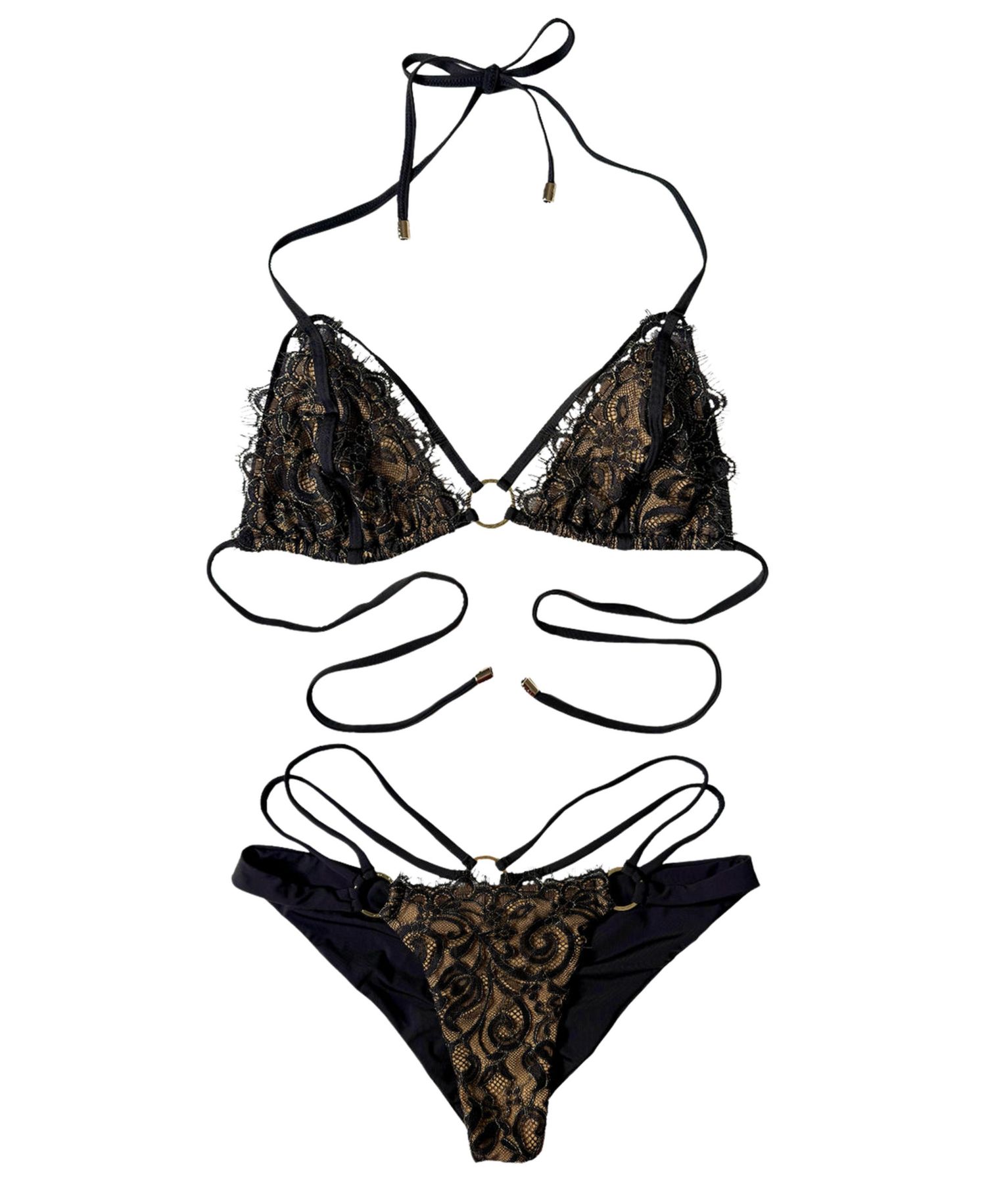 Women's Gunpowder & Lace Triangle Bikini Top
