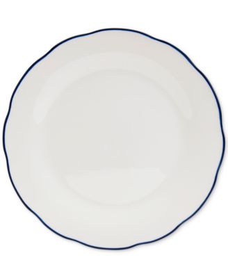 Blue Rim Scalloped 12 Pc. Dinnerware Set, Service for 4, Exclusively at Macy's