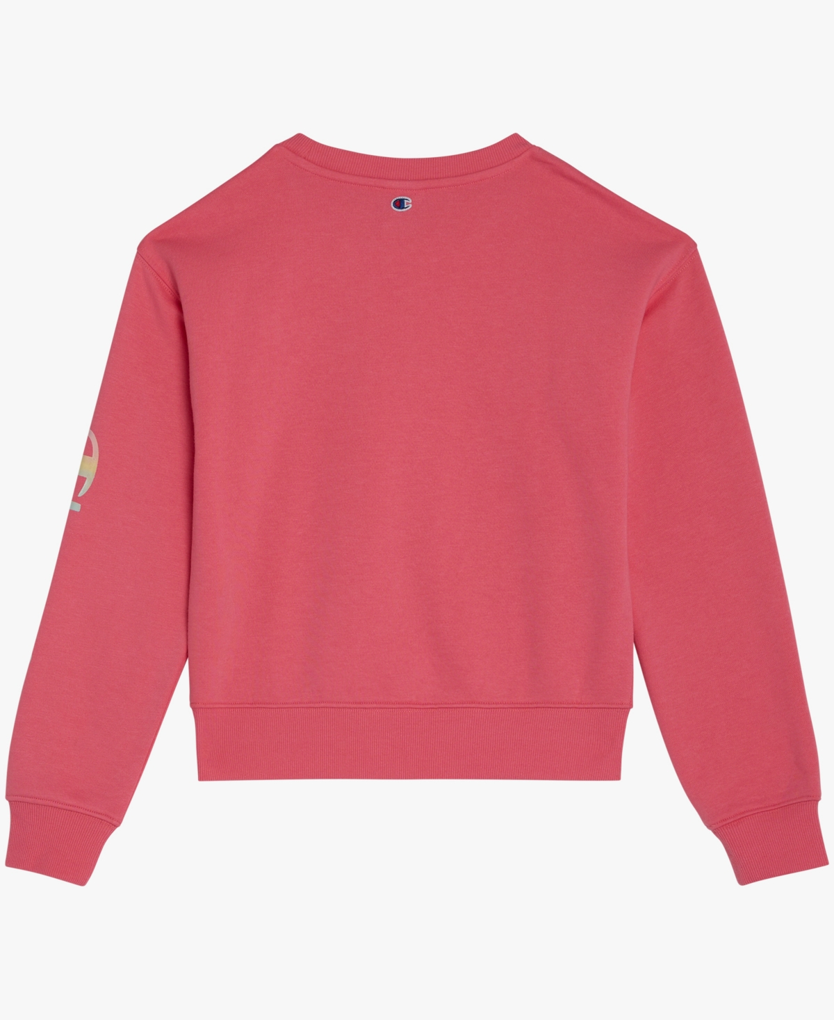 Champion Big Girls Pullover Crewneck Sweatshirt In Pink