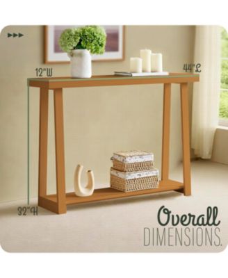 Emma Narrow Console Table with Lower Shelf Perfect for Sofa Table, Entryway Table for Hallway, Living Room
