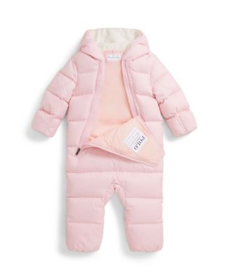 Baby Girls' Down Hooded Snowsuit