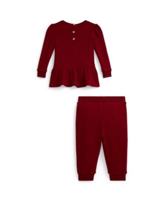 Baby Girls' Fleece Sweatshirt and Pants, 2-Piece Set