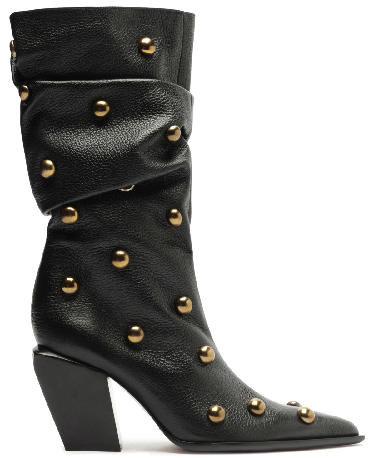 Schutz Women's Tulsa Studs Mid-shaft Boots In Black