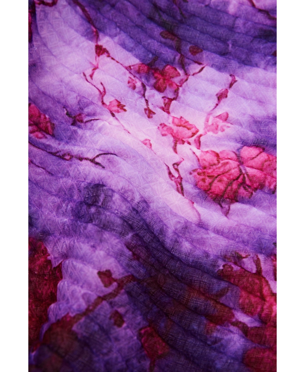 Desigual Women's Crinkled rectangular floral scarf