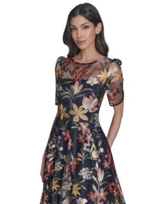 Women's Boat Neck Short Sleeve Dress