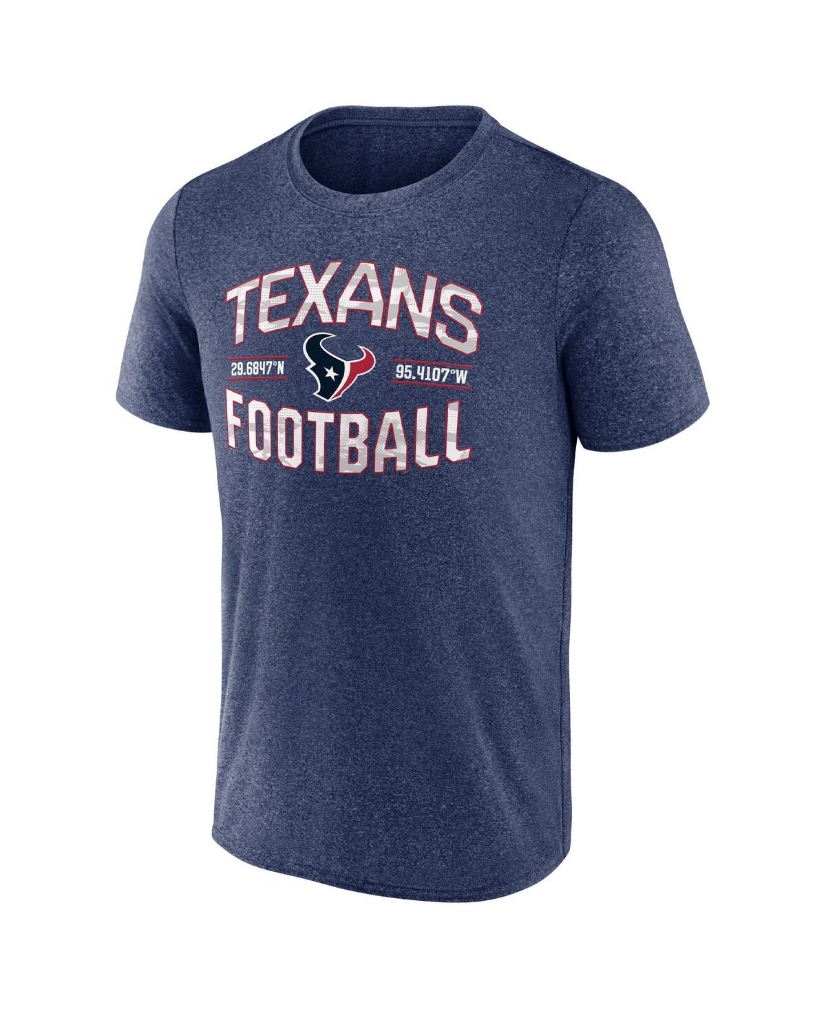 Fanatics Men's Heathered Navy Houston Texans Want To Play T-shirt In Blue