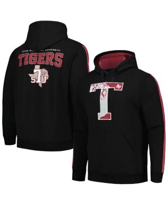 FISLL - Men's Black Texas Southern Tigers Oversized Stripes Pullover Hoodie