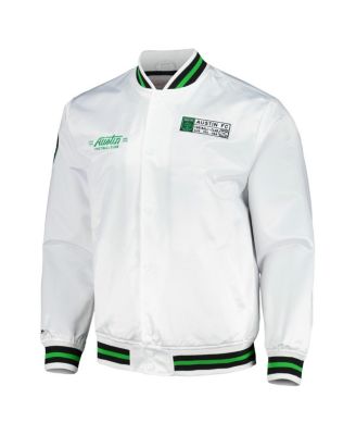 Men's White Austin FC City Full-Snap Satin Jacket
