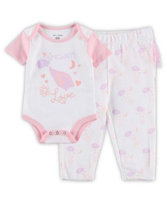 Outerstuff - Baby Boys and Girls White Arizona Cardinals Spreading Love Bodysuit and Tutu Leggings Set