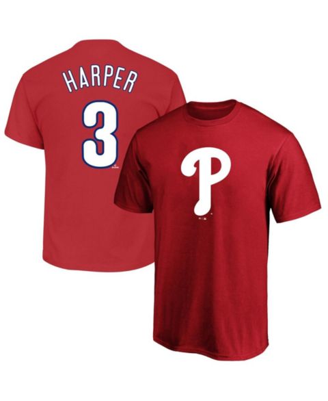 Мужская футболка Fanatics Bryce Harper Red Philadelphia Phillies Big & Tall Name & Number