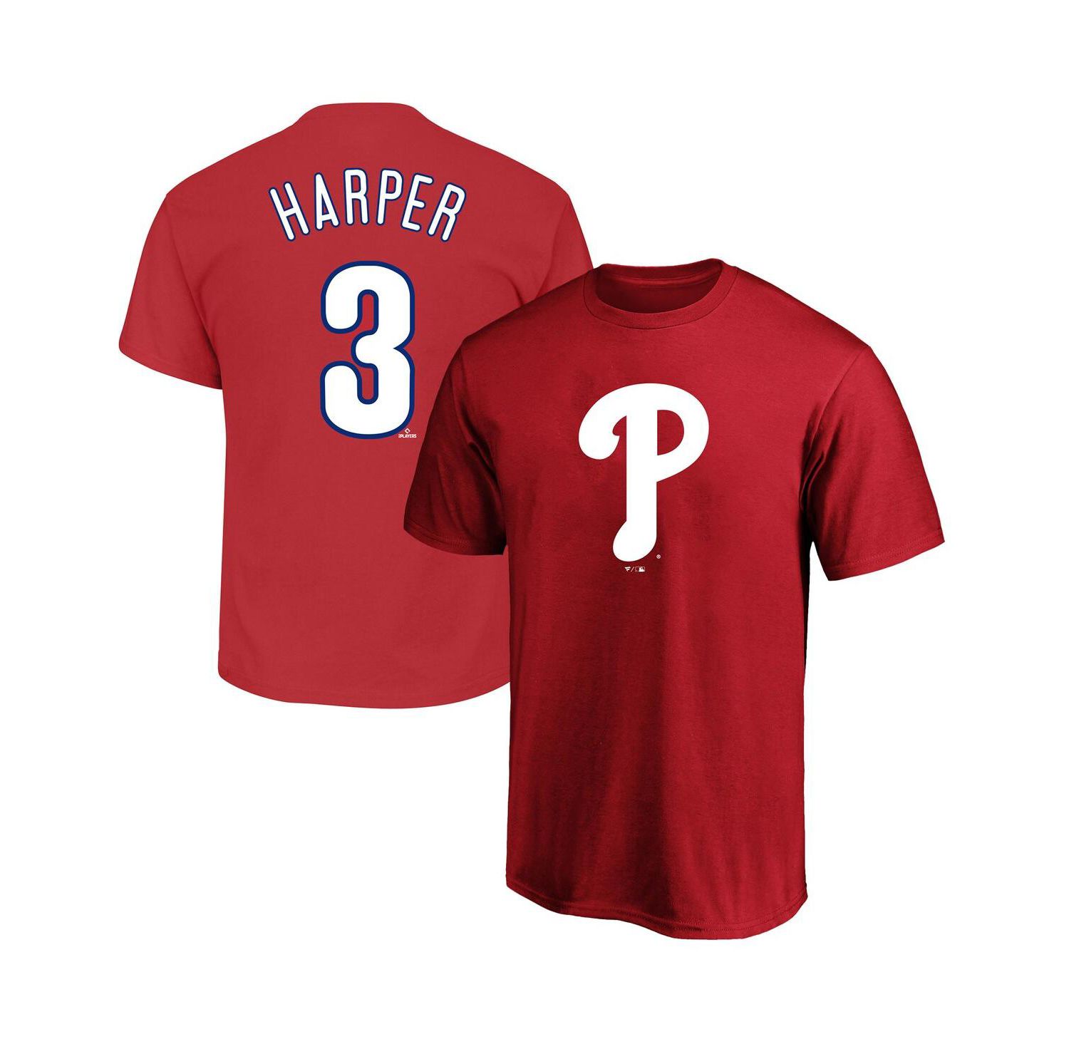 Men's Bryce Harper Red Philadelphia Phillies Big & Tall Name & Number T-Shirt