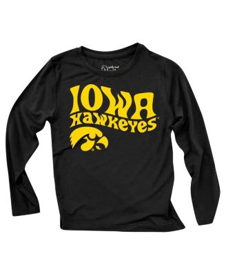 Baby Boys and Girls Iowa Hawkeyes Long Sleeve Top and Striped Tri-Blend Leggings Set