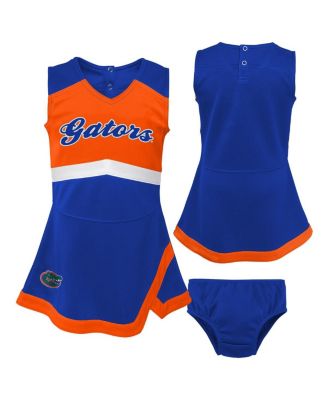 Outerstuff - Girls Preschool 2-Piece Royal Florida Gators Cheer Captain Jumper Dress with Bloomers Set