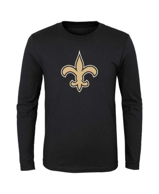 Outerstuff - Preschool Black New Orleans Saints Primary Logo Long Sleeve T-shirt
