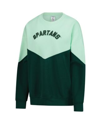 Women's Mint Michigan State Spartans Bestie Oversized Pullover Sweatshirt