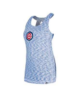 Women's Royal Chicago Cubs Space Dye Keyhole Back Tank Top
