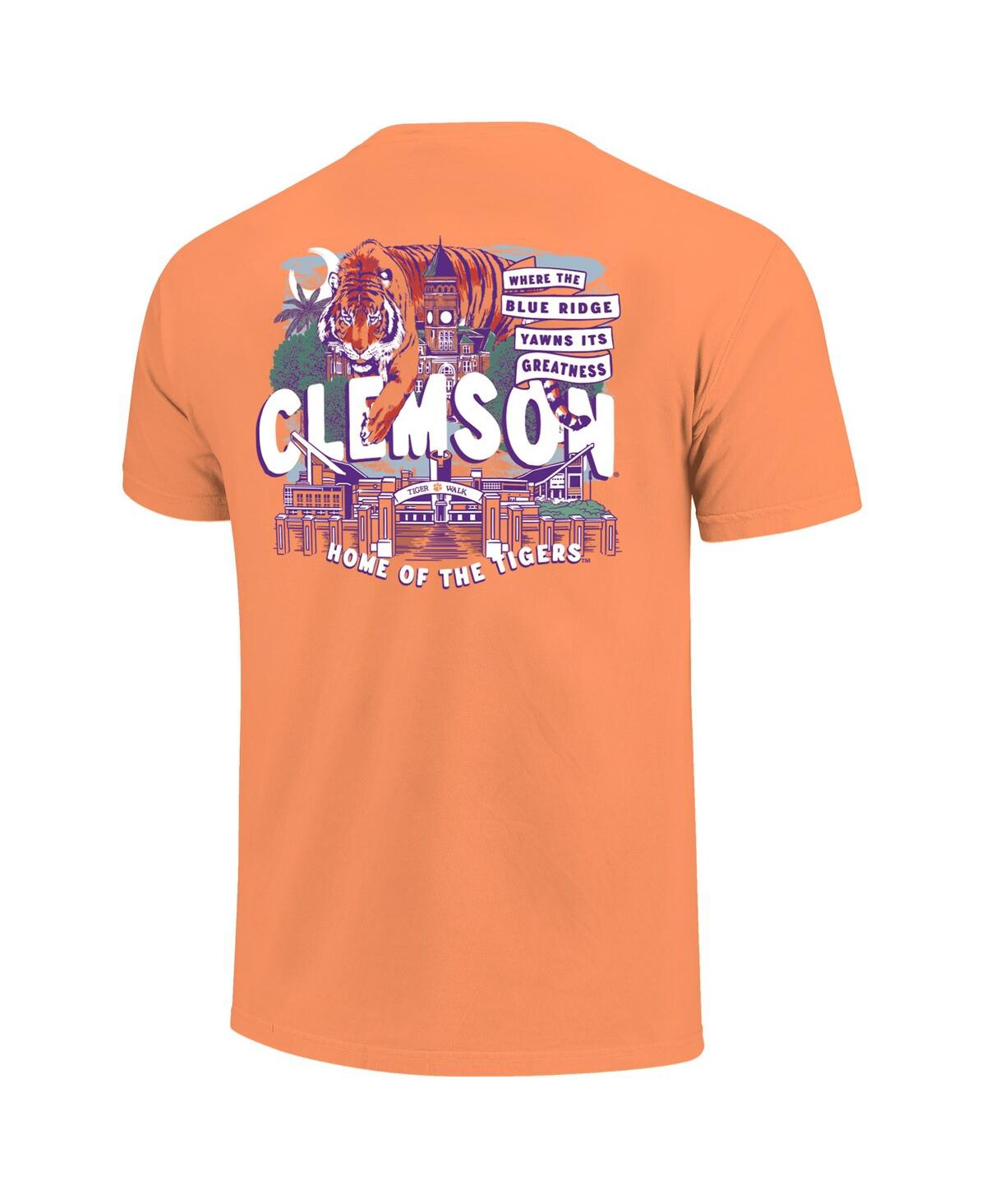 Image One Big Boys And Girls Orange Clemson Tigers Comfort Colors Hyperlocal Campus Scene T-shirt In Orange