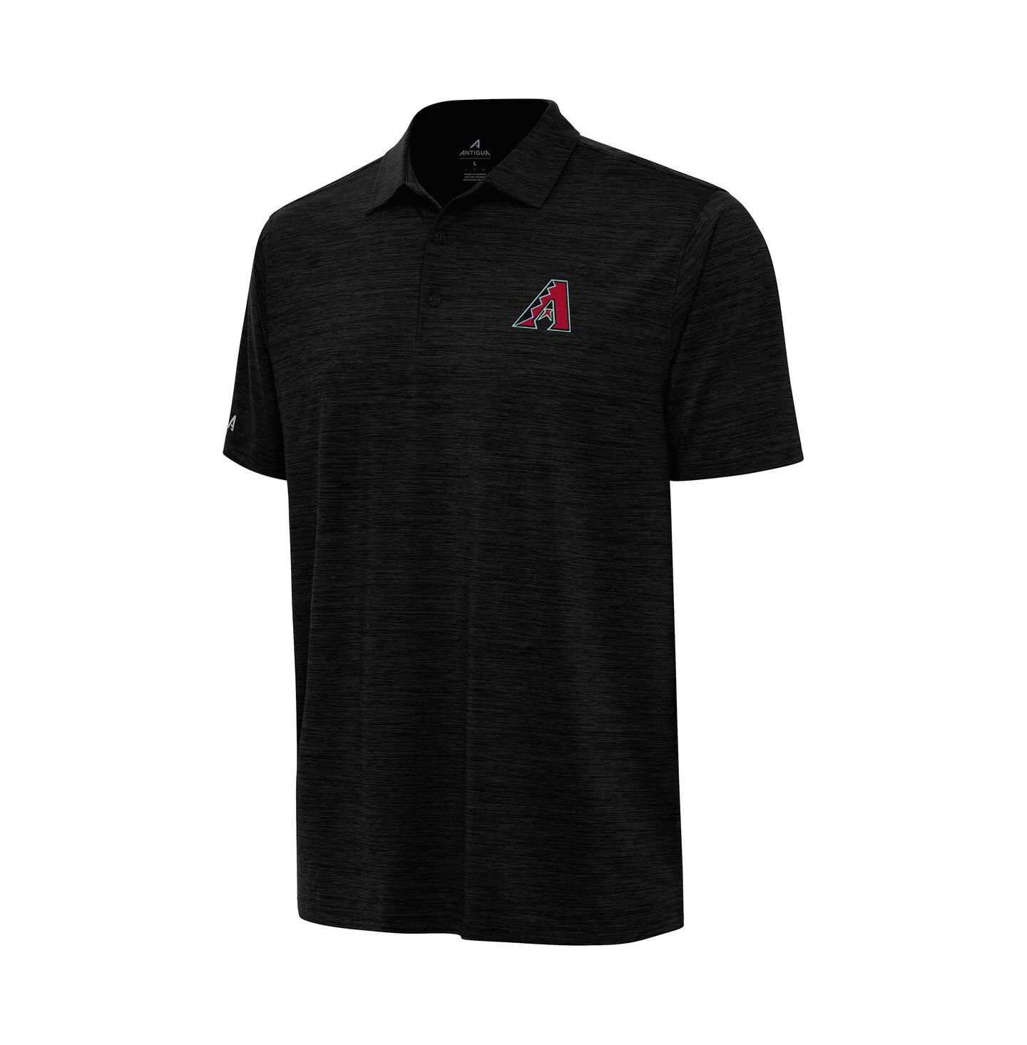Мужское поло Antigua Heather Black Arizona Diamondbacks Layout Polo Shirt — фото 1