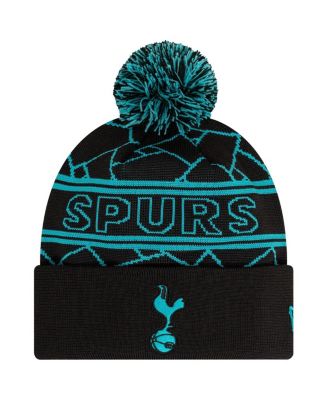New Era - Men's Black Tottenham Hotspur Sport Cuffed Knit with Pom Hat
