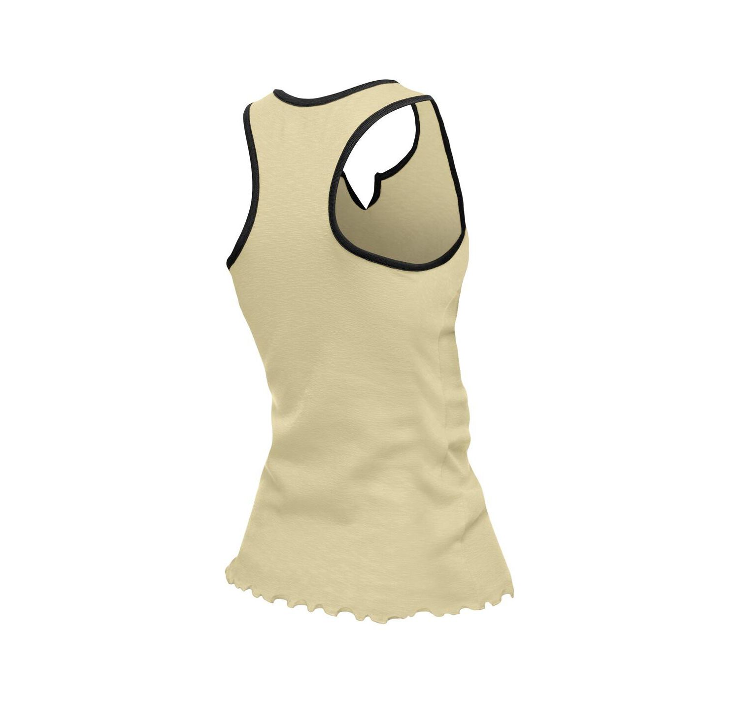 Women's Gold New Orleans Saints Lettuce Hem Notch Neck Tri-Blend Tank Top