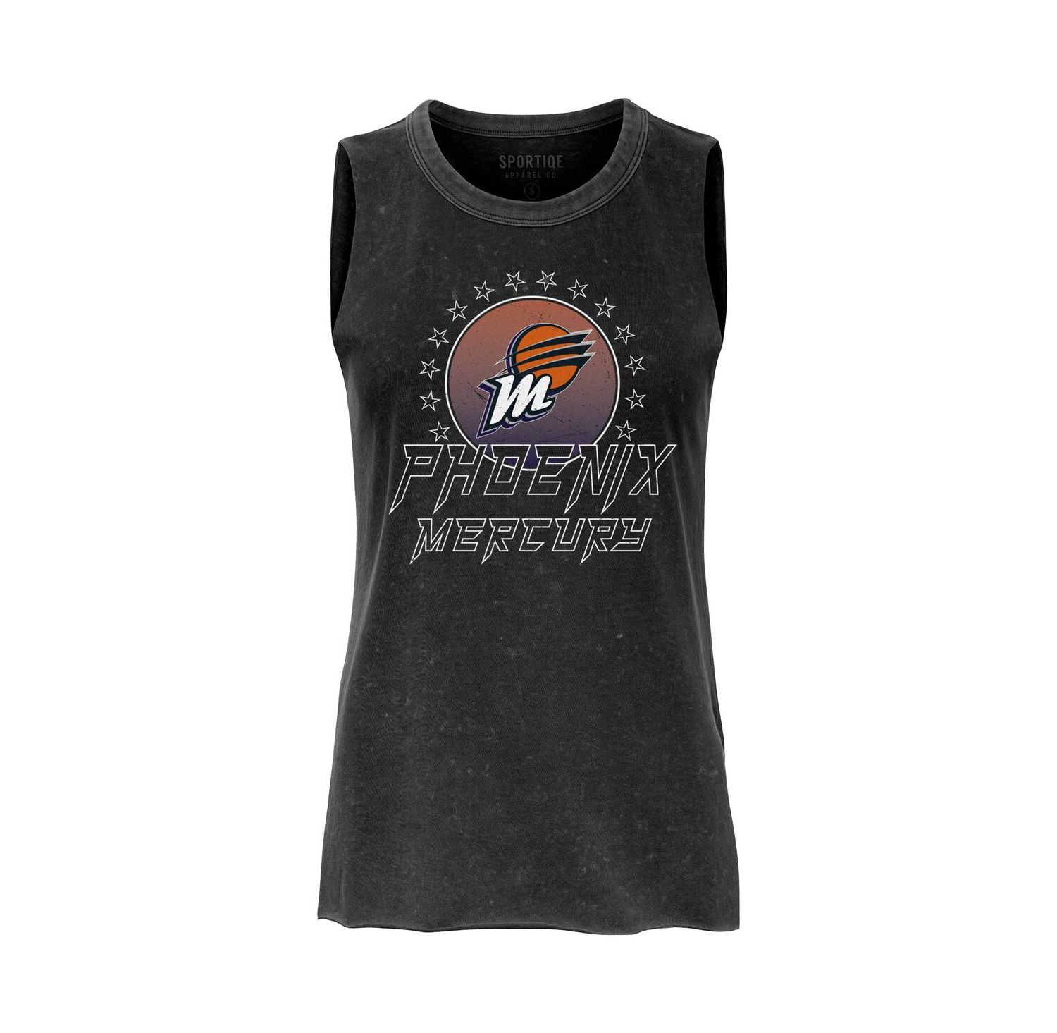 Women's Black Phoenix Mercury Rock Roll Collection Turner Mineral Wash Tank Top