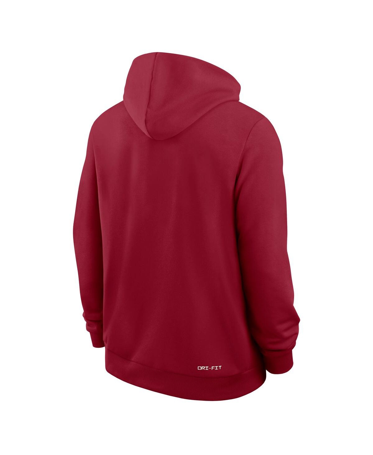 Nike Crimson Washington State Cougars 2025 Sideline Performance Pullover Hoodie In Red