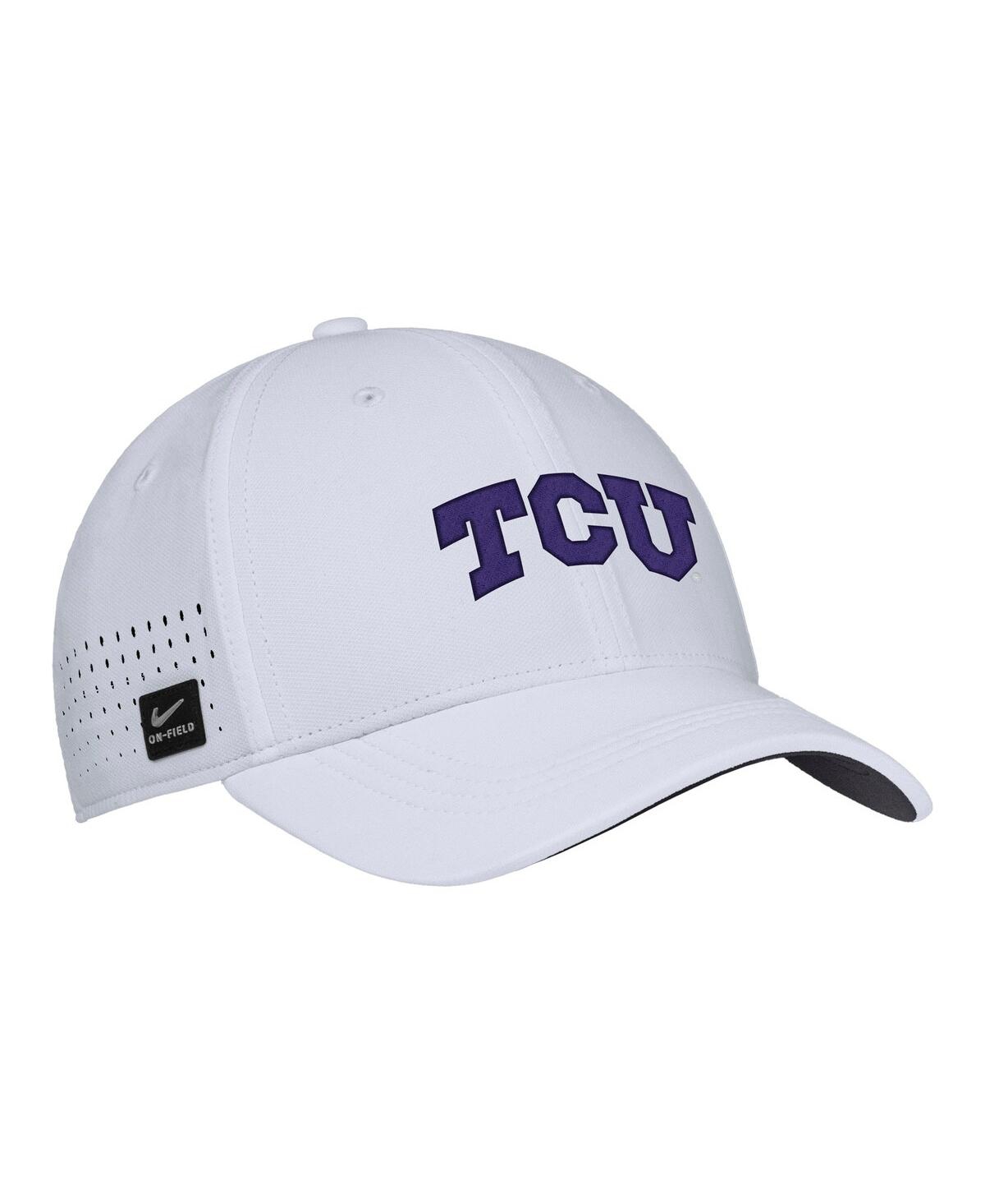 Nike Men's White Tcu Horned Frogs 2025 On-field Performance Flex Hat In White