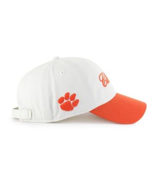 Men's White Clemson Tigers Contemporary Basics Foundation Clean Up Adjustable Hat