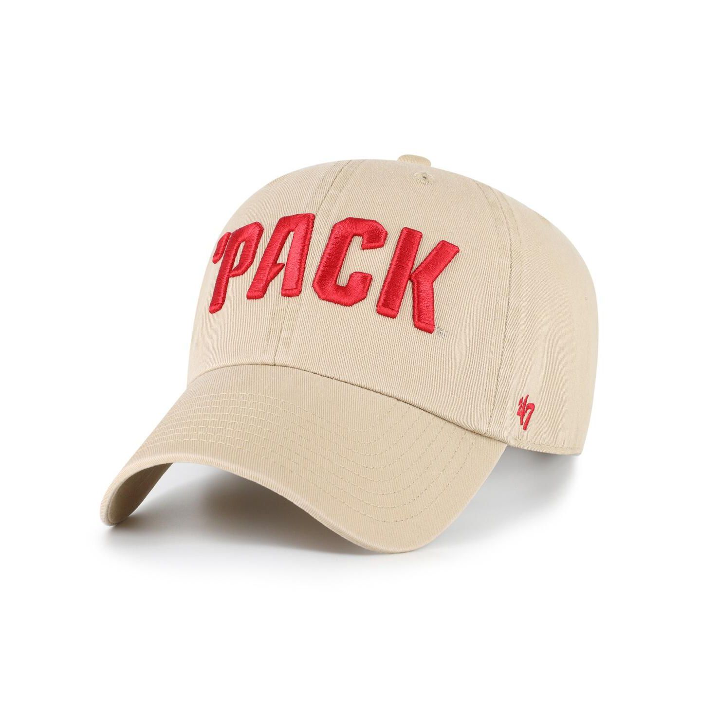 Мужская кепка '47 Brand Khaki NC State Wolfpack Clean Up Adjustable Hat — фото 1