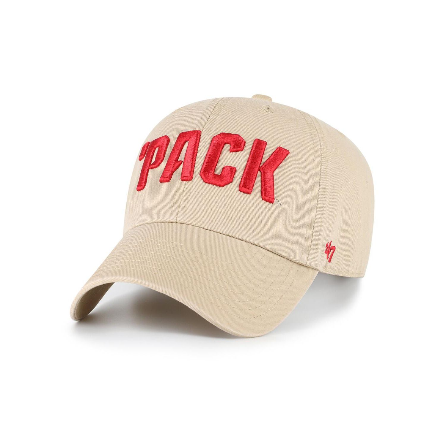Men's Khaki NC State Wolfpack Clean Up Adjustable Hat