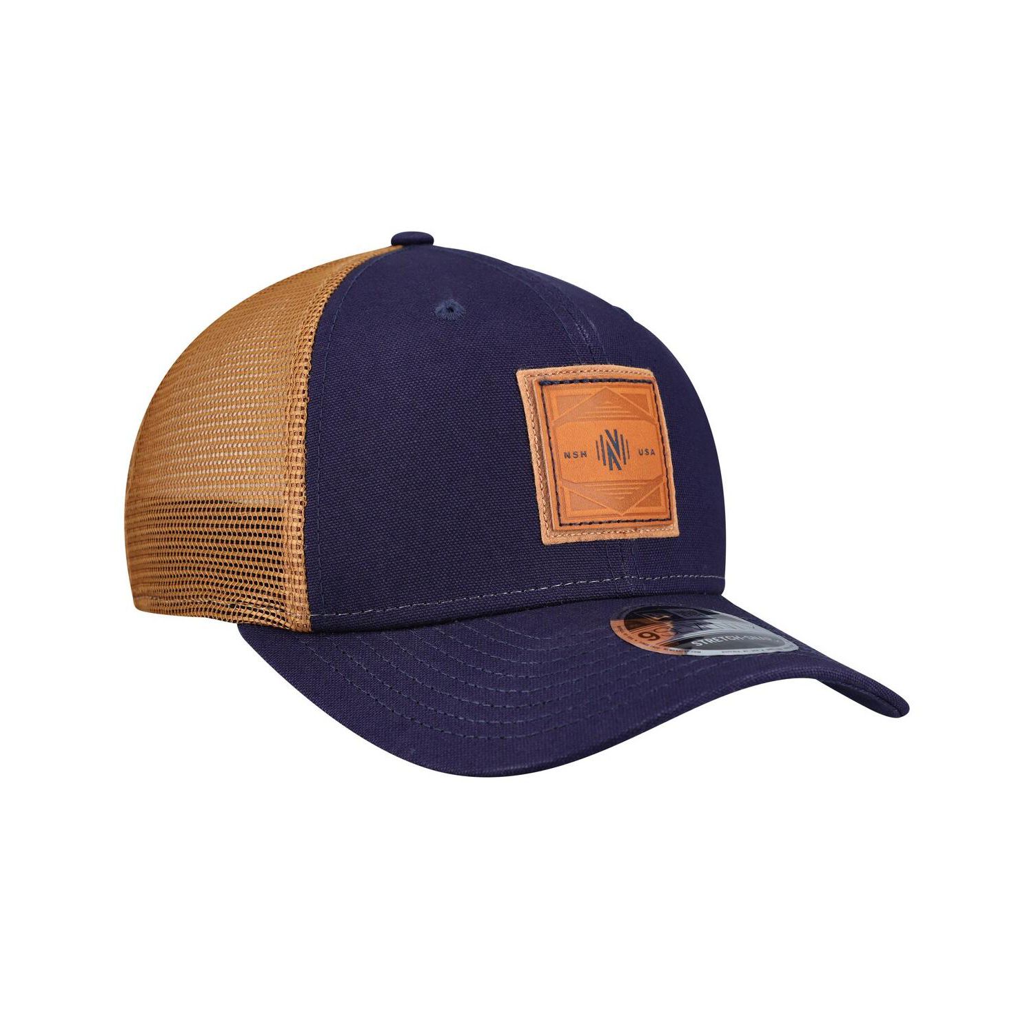 Men's Navy Nashville SC Debossed Logo 9SEVENTY Stretch Snap Adjustable Hat