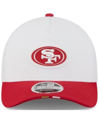 Big Boys and Girls White/Scarlet San Francisco 49ers 2025 NFL Training Camp A-Frame 9FORTY Adjustable Hat