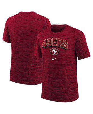 Nike - Big Boys and Girls Red San Francisco 49ers Sideline Velocity Performance T-shirt