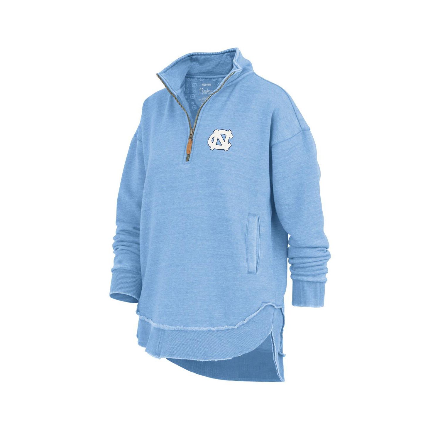 Women's Light Blue North Carolina Tar Heels Northfork Sojourn Poncho Quarter-Zip Sweatshirt