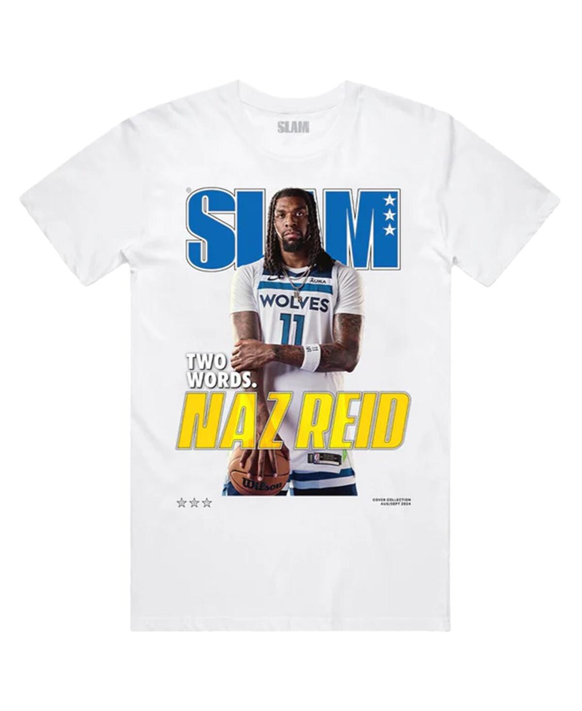Slam Men's Naz Reid White Minnesota Timberwolves Cover T-shirt In White