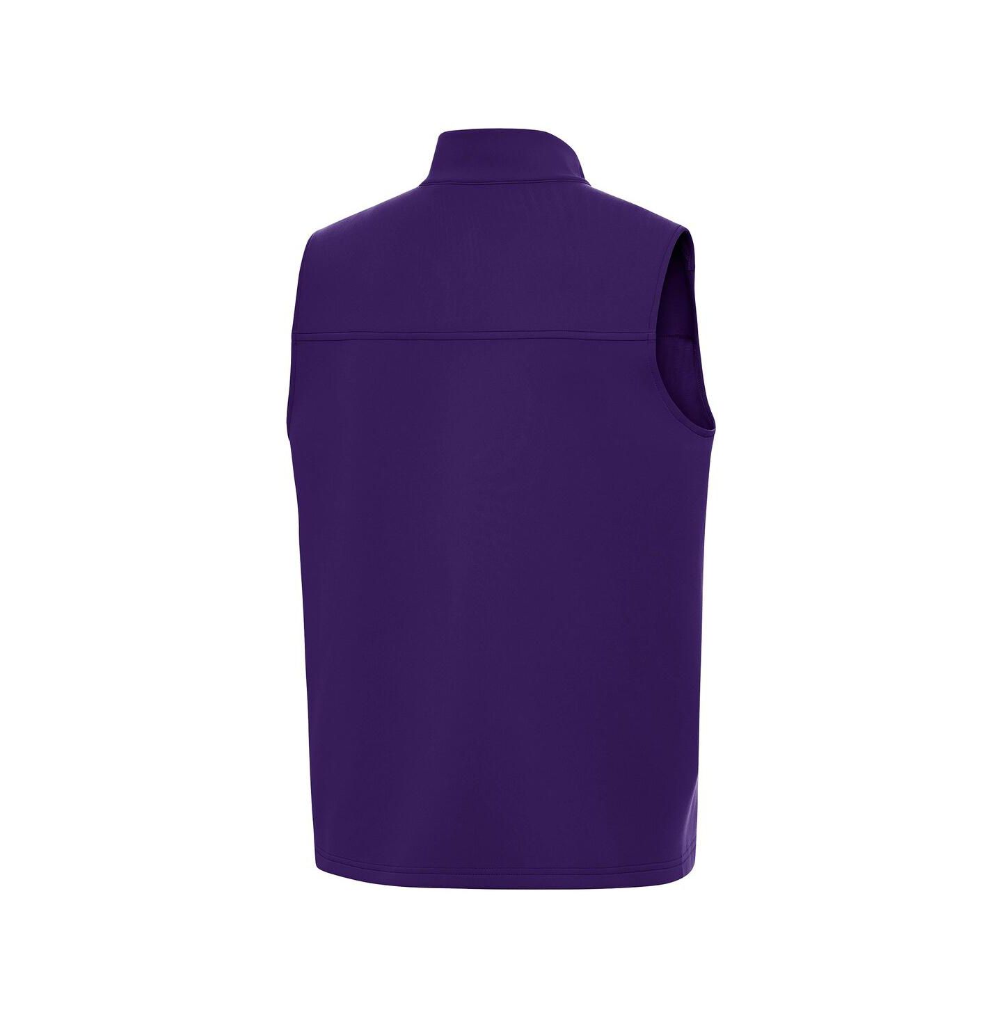 Мужской жилет Antigua Purple Clemson Standing Tiger Golf Demand Full-Zip Vest — фото 2