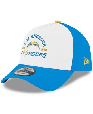 New Era - Men's White/Powder Blue Los Angeles Chargers Charger Power A-Frame 9FORTY Adjustable Hat