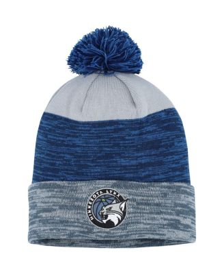 Fanatics - Men's Heather Gray Minnesota Lynx Heathered Cuffed Knit with Pom Hat
