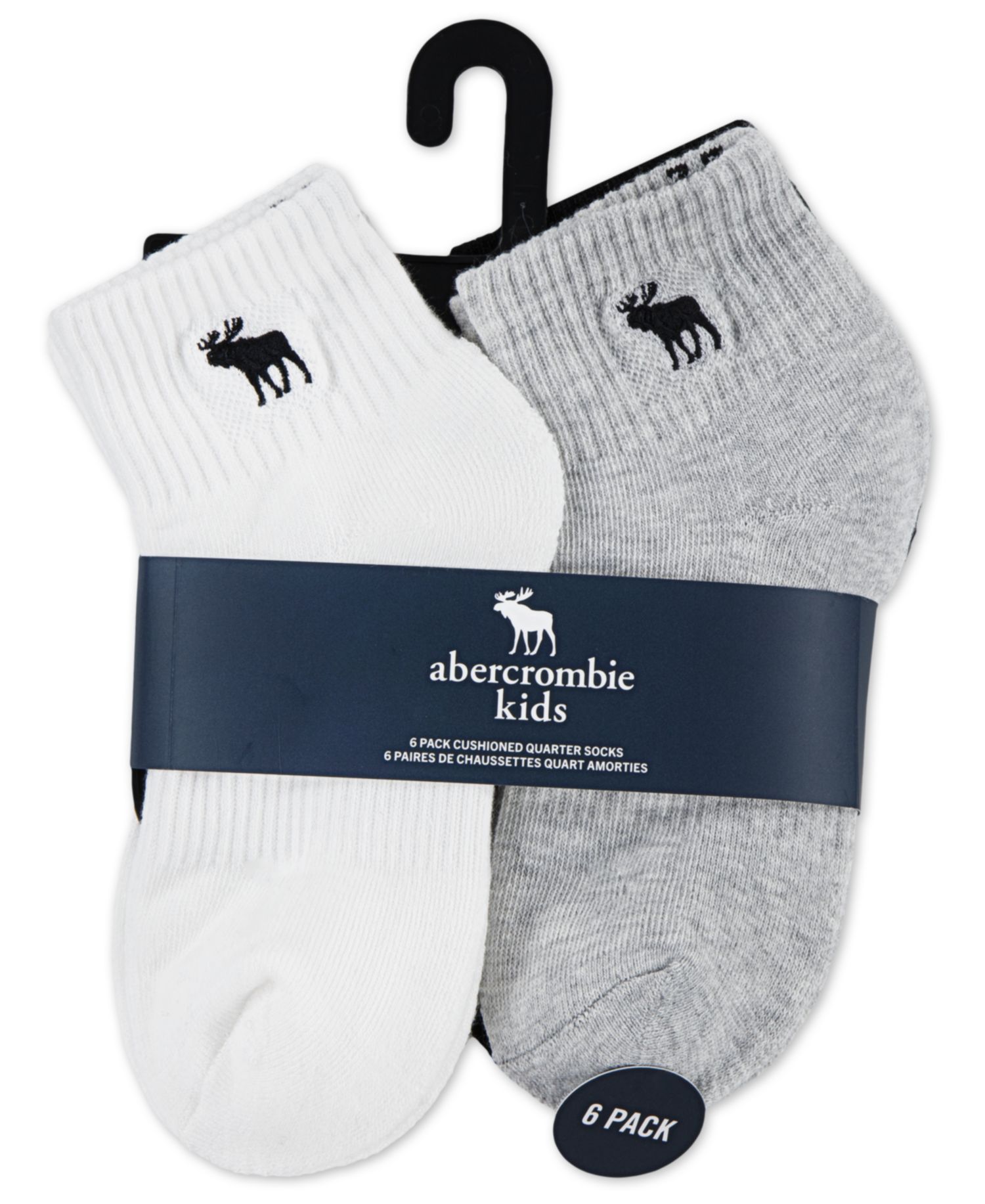 Boys' and Girls' Neutral Ankle Socks, 6-Pack