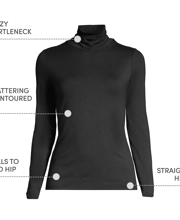Women's Lightweight Jersey Long Sleeve Turtleneck - thumbnail 8