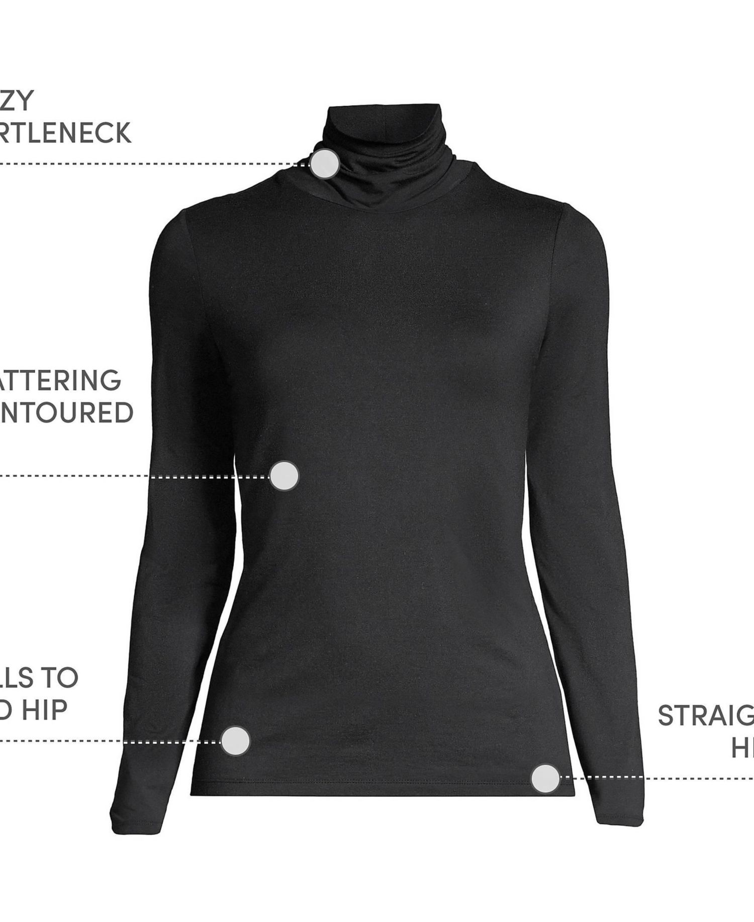 Women's Lightweight Jersey Long Sleeve Turtleneck