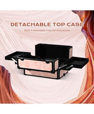 Rolling Makeup Train Case 4in1 Cosmetic Case