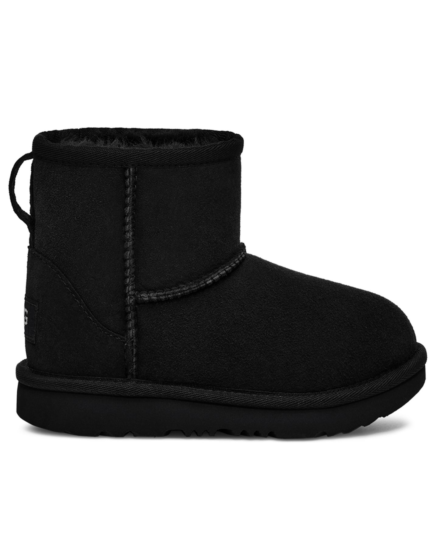 Ботинки UGG® Classic Mini II Round Toe Booties для девочек, цвет: Чёрный — фото 2
